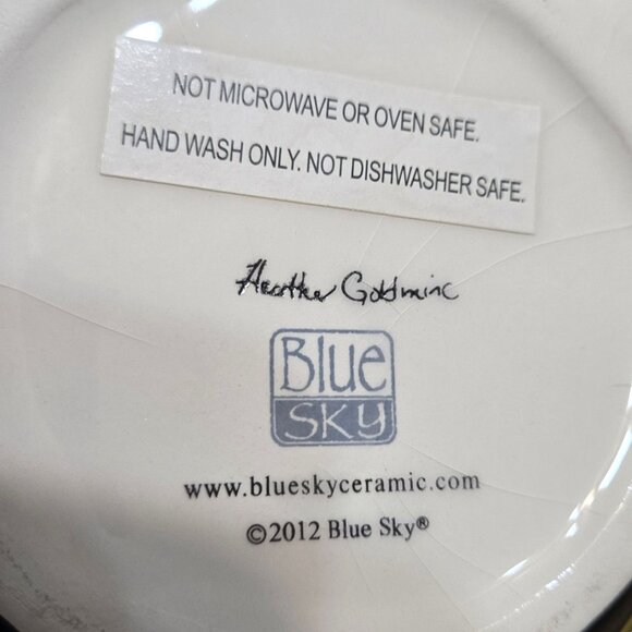 Queen Bee Teapot Heather Goldminc Blue Sky Ceramic READ Hand Painted 2012 - Picture 4 of 16